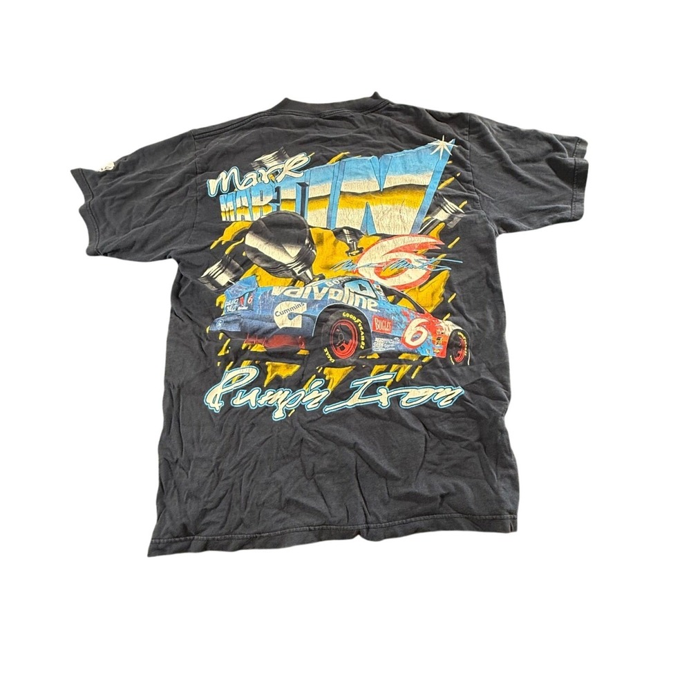 VTG Mark Martin Well Oiled Machine Ford Nascar Double Sided Shirt NO Size tag - Picture 3 of 6